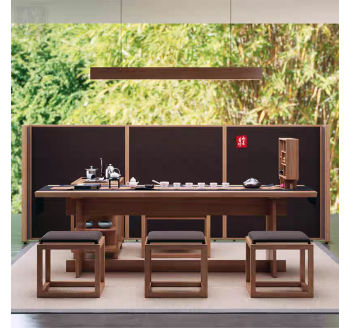 新中式实木茶台组合 东方雅韵茶桌