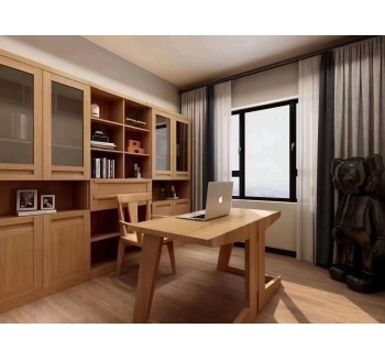 水曲柳实木书房系列：于木纹间造一方静心治学天地